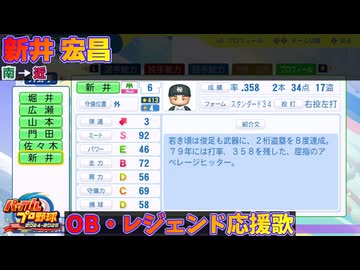 パワプロ2024-2025】新井 宏昌【OB・レジェンド選手応援歌