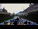 POV timelapse of a ship traveling through the Bonneville locks