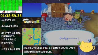 【RTA解説】おいでよ どうぶつの森 金のあみ入手 1時間38分59秒 part2/2