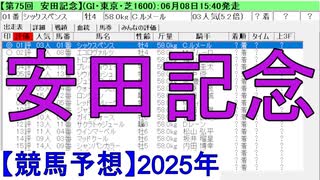 【競馬予想】2025「安田記念(GI)」