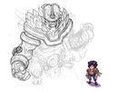 I wanted to create a monster design made up of emotions and i started with the anger monster!