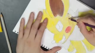 #サンダース 横顔チャレンジ□□□ #ポケモンイラスト #jolteon
