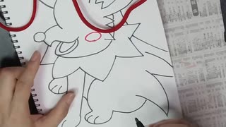 #サンダース 落書きリメイク□□□ #ポケモンイラスト #jolteon