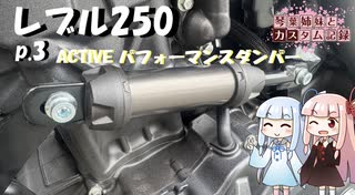 【VOICEROID車載】琴葉姉妹とカスタム記録_P.3 ACTIVE パフォーマンスダンパー【レブル250】