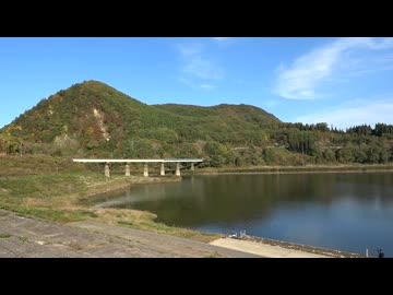 北上線　2024年10月の錦秋湖