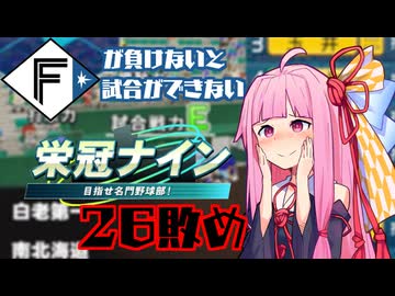 ファイターズが負けないと試合ができない栄冠ナイン26敗目【VOICEROID実況】