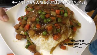 レンジでチンして１人前の朝カレー！トップバリューのプライスのカレールーで作りました
