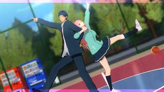 【MMD黒バス】幼馴染でエスパーエスパー【青峰＆桃井】