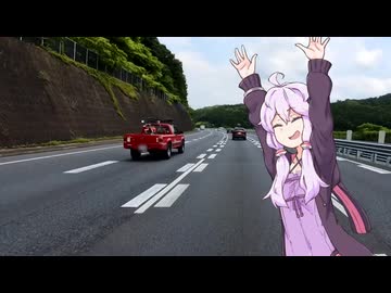 カブで高速走ってたらピックアップ乗りのイケオジと通じ合った動画