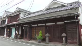 八女福島の町並み　修理事業見学会　町家カフェとして生まれ変わった建物も