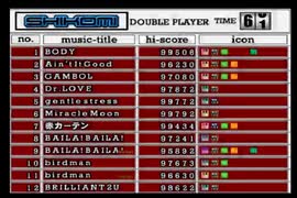 beatmania III THE FINAL - 曲リスト画面 (DP)