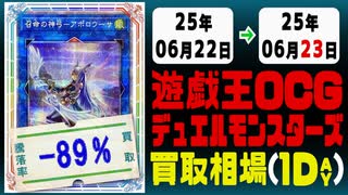 遊戯王 買取相場《38枚/1日》｜06月22日～06月23日 ＜20円以上騰落＞ #遊戯王OCG #デュエリストアドバンス