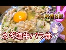 ネギ塩牛バラ丼、ねぎだくだくで！【VOICEROIDキッチン】