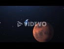 planet earth and planet mars in space