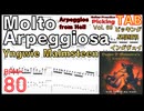 ギター弦移動のピッキング練習 Molto Arpeggiosa / Yngwie Malmsteen Guitar BPM80【Guitar Picking Vol.69】