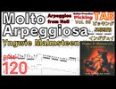 イングヴェイ ギター練習 Molto Arpeggiosa(Arpeggios from Hell) / Yngwie Malmsteen BPM120【Guitar Picking Vol.69】