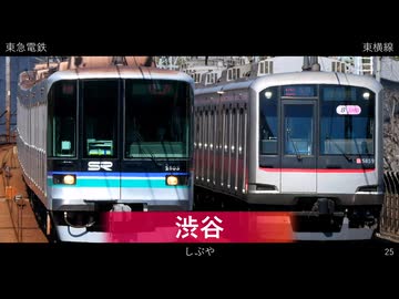 【駅名記憶】「セカイ」で東急電鉄・相模鉄道・横浜高速鉄道の駅名を重音テトが歌います