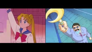 セーラームーン（初代）変身　月光刑事変身　比較