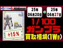 ガンプラ【1/100】 買取相場《145点/週》｜06月20日～06月27日 ＜100円以上騰落＞ #ガンダム #プラモデル