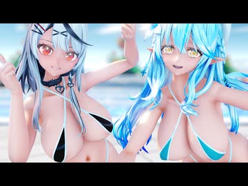 【MMD】雪花ラミィ & 沙花叉クロヱ - ロキ【ホロライブ】