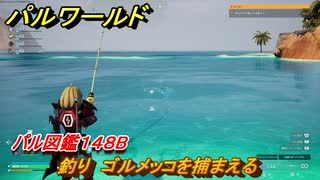 パルワールド　釣り　ゴルメッコを捕まえる　パル図鑑１４８B　＃４８１　【Palworld】