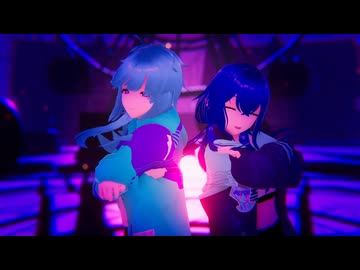 【vrmliveviewer】うちの子達踊らせてみた（メランコリック）アクア＆ネイビーver