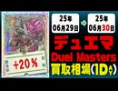 デュエマ 買取相場《104枚/1日》｜06月29日～06月30日 ＜100円以上騰落＞ #デュエルマスターズ #ジャシンインザシェル