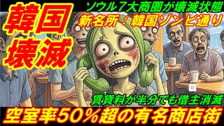 【韓国壊滅商圏】空室率５０％超の有名商店街が出現、新名所となった韓国ゾンビ通り！
