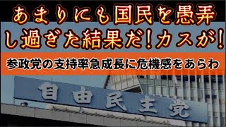 20250701_【あまりにも国民を愚弄しすぎた当然の結果だ！ホ゛ヶ力スがぁ！】『現与党の首相周辺が参政党支持率の急成長に警戒感をあらわ』