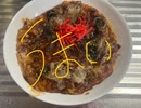 お好み焼き　鰹節　紅生姜　豚玉　ソース　料理