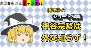 神谷宗幣は外交知らず！