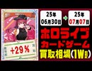 ホロカ 買取相場《145枚/週》｜06月30日～07月07日 ＜200円以上騰落＞ #ホロライブカード #ホロライブ #キュリアスユニバース #さくらみこ #角巻わため #白上フブキ #宝鐘マリン