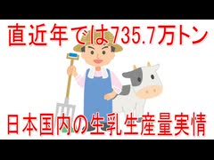 【動画News】直近年では735.7万トン…日本国内の生乳生産量実情(2025/07/12)