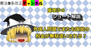 外国人問題でまたも国民の税金が無駄遣いされる？