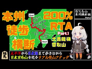 【200%RTA徒歩レギュ】百％名山 本州徒歩横断編 Part.1 大菩薩嶺・雲取山