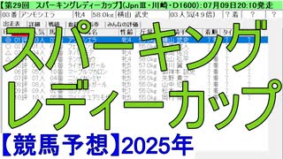 【競馬予想】2025「スパーキングレディーカップ(JpnⅢ)」