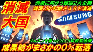 【韓国消滅大国】サムスンの成果給がまさかの０％転落、韓国ＬＧの利益が危機的４９％消滅！