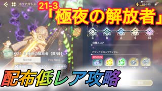 【レスレリ】【素材クエスト】配布低レア攻略　21-3「極夜の解放者」