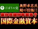 20250709_2025年7月9日《国際金融資本》【ごぼうの党党首、奥野卓志氏がYouTube出演】　#noborder