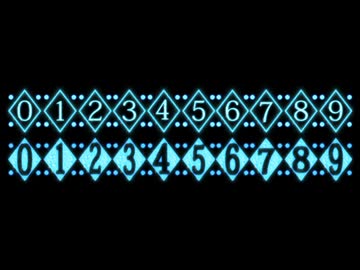 キラキラ数字