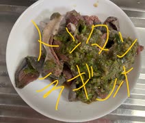 豚肉　トン　タン　ネギ　しお　炒め　料理
