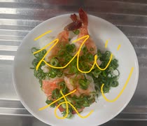 寿司　ネタ　エビ　ネギ　料理　盛り合わせ
