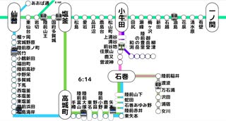 運行略図　石巻周辺(系列もろもろ適当)