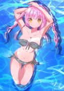 配信で描いたビキニ女の子 【イラストメイキング】