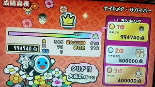 【太鼓の達人 WiiU1】ナイトメア・サバイバー フルコンボ