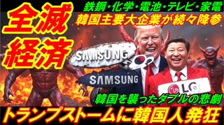 【韓国全滅経済】トランプストームに韓国人発狂、韓国主要大企業が続々と降参！