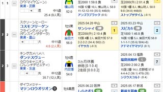 【競馬予想2025】七夕賞予想（翌週の展望はお休み）