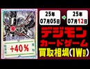 デジモンカード 買取相場《102枚/週》｜07月05日～07月12日 ＜500円以上騰落＞ #デジモンカードゲーム #デジカ #VERSUSMONSTERS
