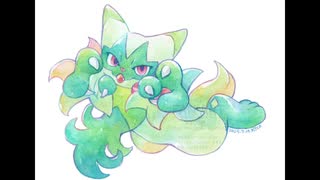 【透明水彩】ニャローテ描いてみた