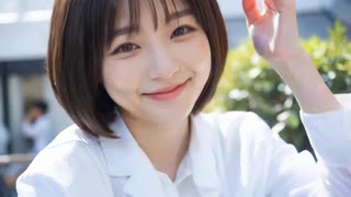 美女散歩。